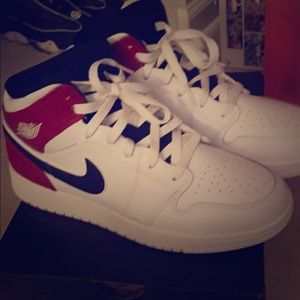 Air Force 1’s.red and white